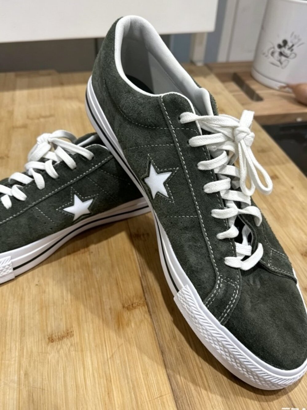 Converse Suede One Star Ox Low Mens size 13 Green White Sneaker Shoe Classic